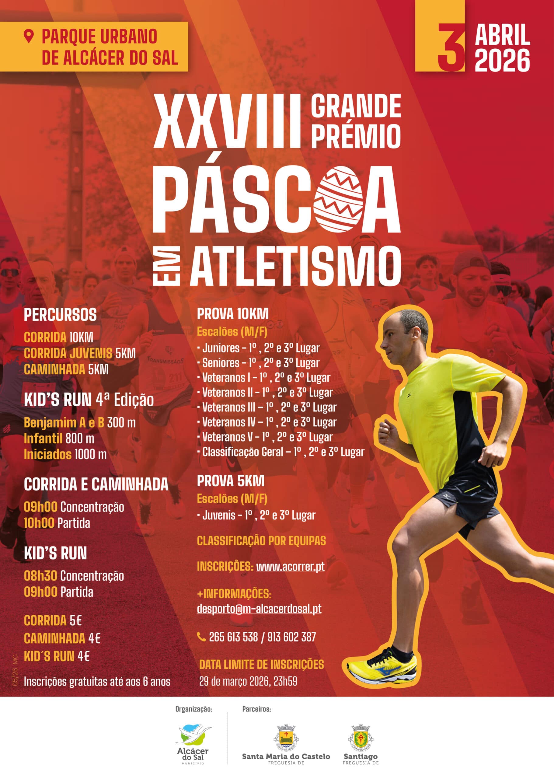 Cartaz - XXVIII Grande Prémio da Páscoa 2026 (organização e parceria)